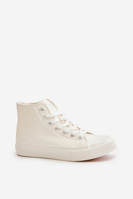 Zapatos de ocio calentamiento de cuero ecológico el color blanco Big Star OO274932