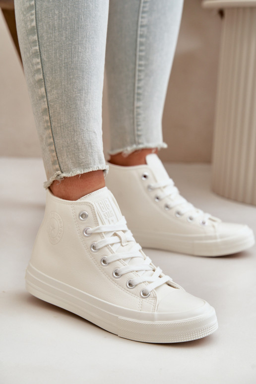 Zapatos de ocio calentamiento de cuero ecológico el color blanco Big Star OO274932