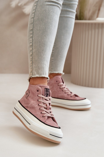 calentamiento Zapatos de ocio con una plataforma Eko Piel Big Star OO274068 color rosa