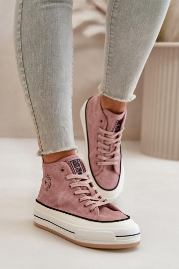 calentamiento Zapatos de ocio con una plataforma Eko Piel Big Star OO274068 color rosa 2
