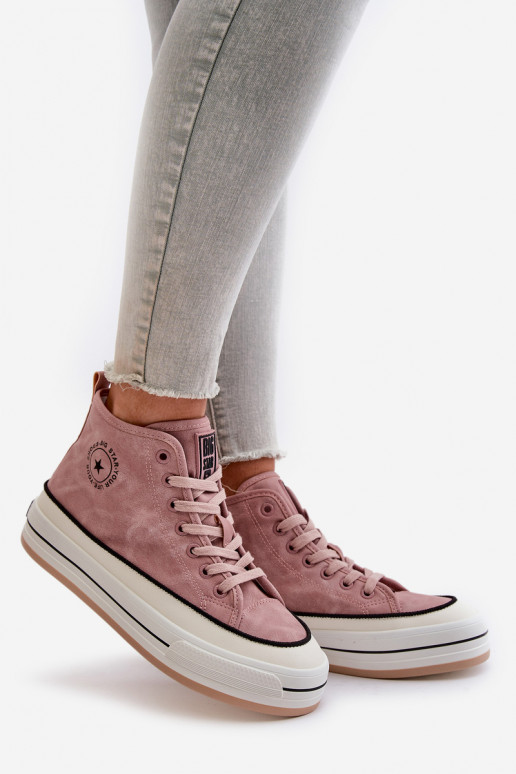 calentamiento Zapatos de ocio con una plataforma Eko Piel Big Star OO274068 color rosa