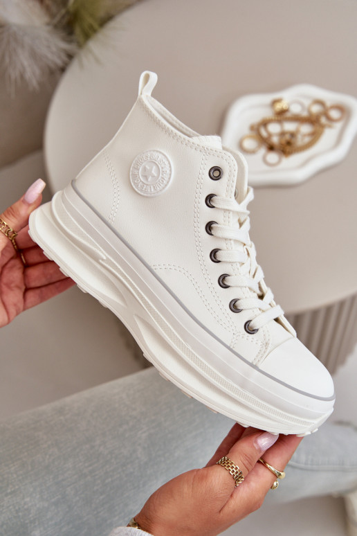 Zapatos de ocio con una plataforma Eko Piel Big Star OO274064 el color blanco