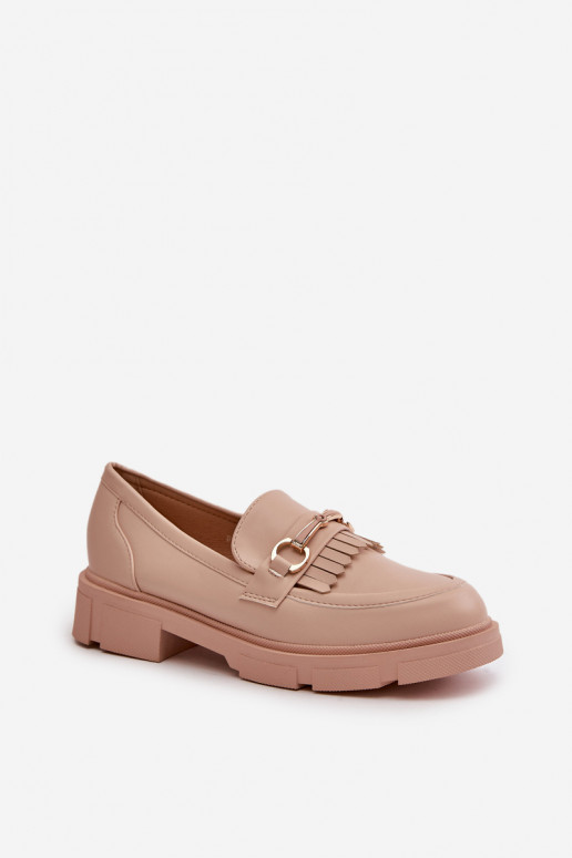 mocasines de mujer con adornos Eko Piel beige Tialorae mocasines de mujer con adornos Eko Piel beige Tialorae