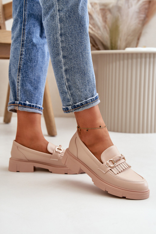 mocasines de mujer con adornos Eko Piel beige Tialorae mocasines de mujer con adornos Eko Piel beige Tialorae