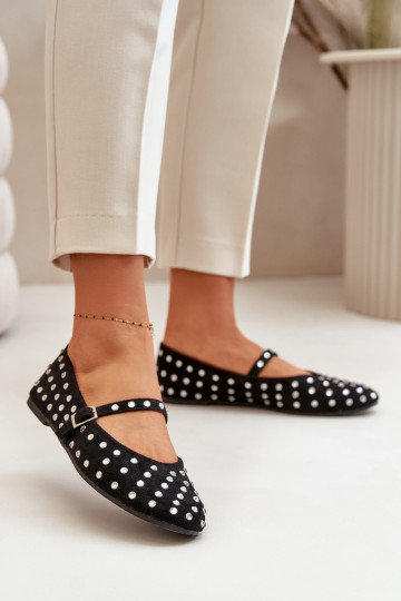 Decorado bailarinas con correas de gamuza ecológicaoAe de color negro Tirilissa 2