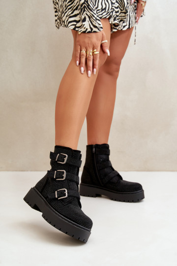 calentamiento Botas de mujer Con decoración de color negro Ciascia 2