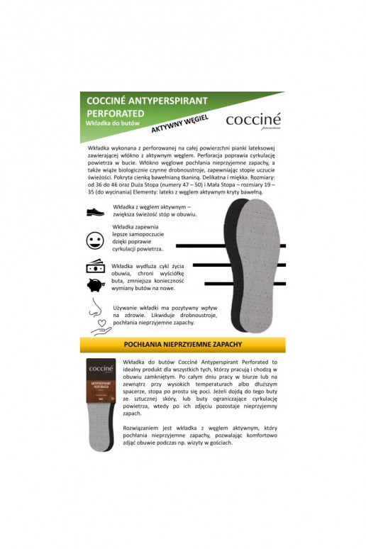 Plantillas Coccine con carbón activado.