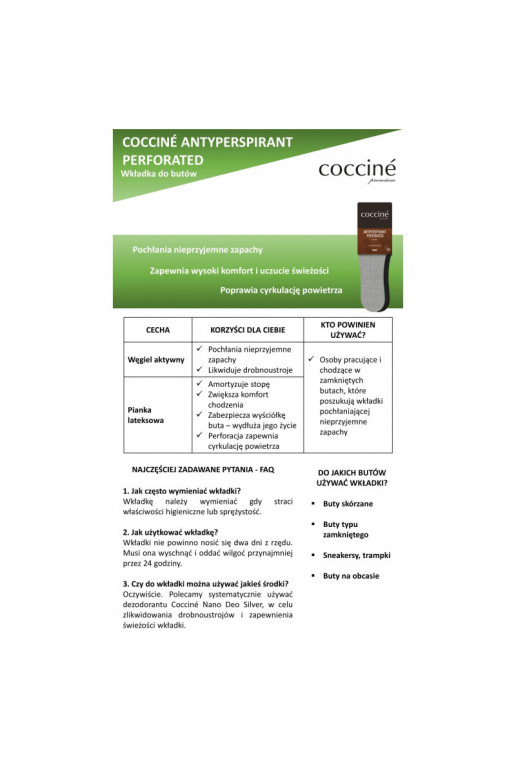 Plantillas Coccine con carbón activado.