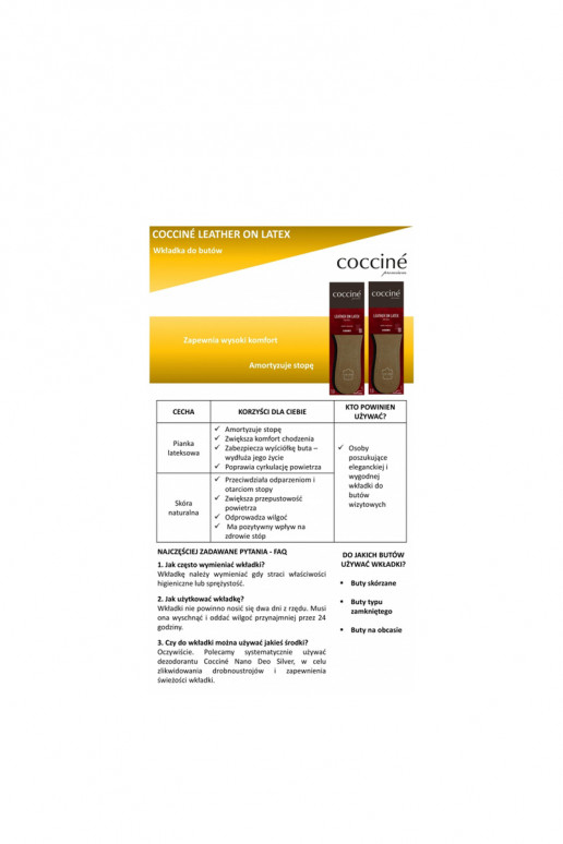 Plantillas de espuma de látex de cuero Coccine Plantillas de espuma de látex de cuero Coccine