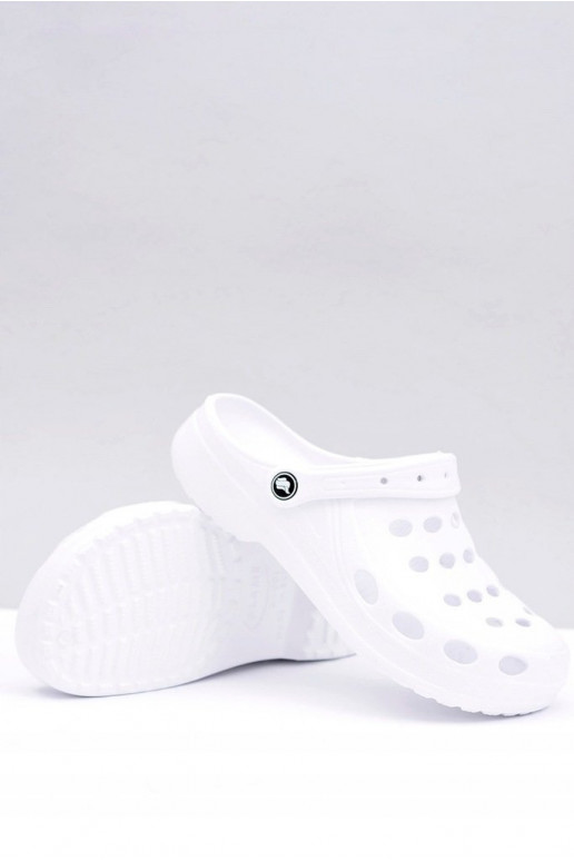 para hombre Zapatillas sandalias color blanco