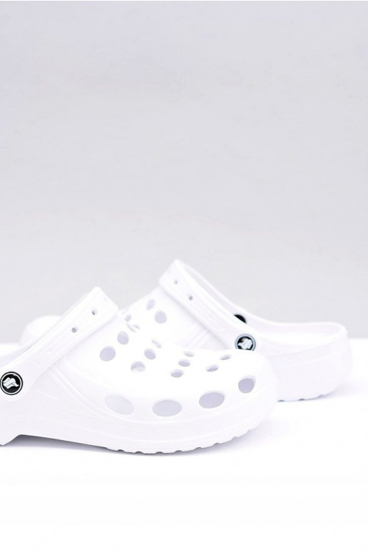 para hombre Zapatillas sandalias color blanco