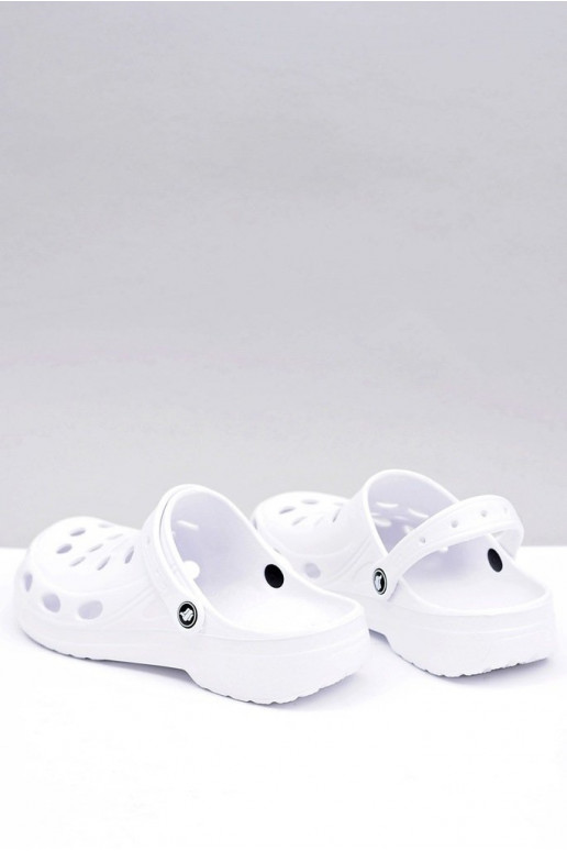 para hombre Zapatillas sandalias color blanco