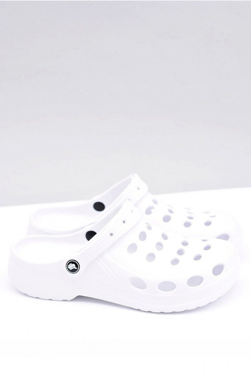 para hombre Zapatillas sandalias color blanco