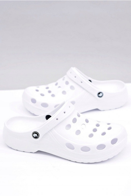 para hombre Zapatillas sandalias color blanco