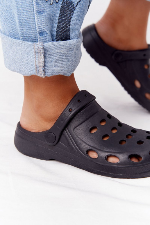 Pantuflas color negro EVA
