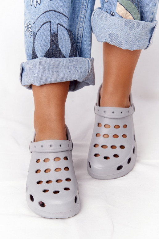 Pantuflas color gris EVA