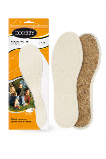 Corbby KOKOS FROTTE Plantillas de zapatos para todo tipo de clima.