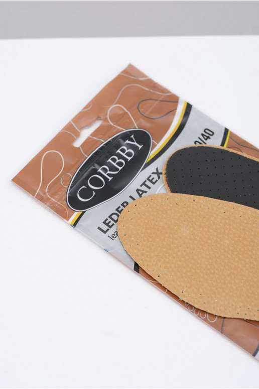 Corbby LEDER LATEX Plantillas de piel con carbón activado. Corbby LEDER LATEX Plantillas de piel con carbón activado.