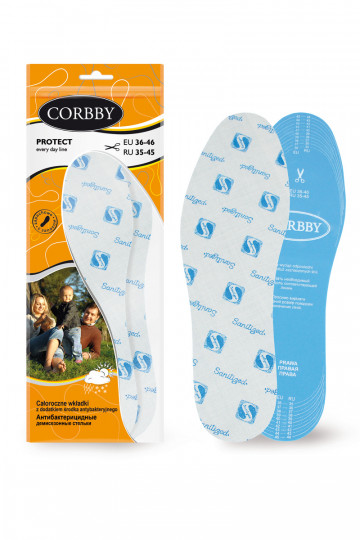 Plantillas Corbby PROTECT con agente antibacteriano.