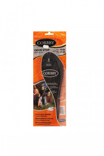 Plantillas antitranspirantes Corbby ODOR STOP con carbón activo