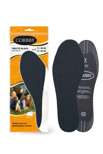 Plantillas Corbby FROTTE NEGRO con carbón activo