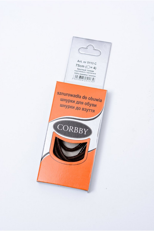 Cordones Finos Encerados Corbby Marrón