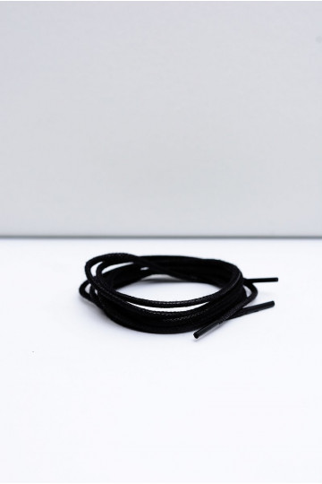 Cordones finos encerados negros Corbby