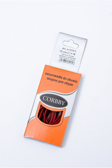 Cordones Finos Encerados Rojo Corbby 2
