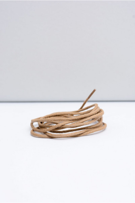 Corbby beige Cordones finos encerados
