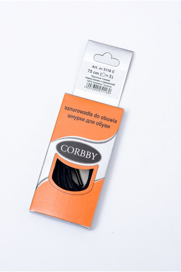 Cordones finos encerados azul marino Corbby 2