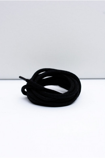 Cordones gruesos encerados negros Corbby