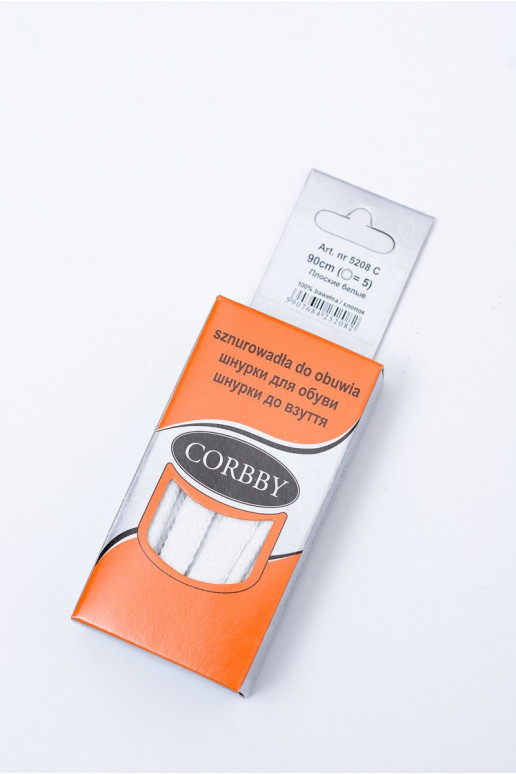 Cordones Planos Corbby Blanco
