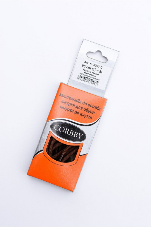 Cordones redondos Slim marrón Corbby