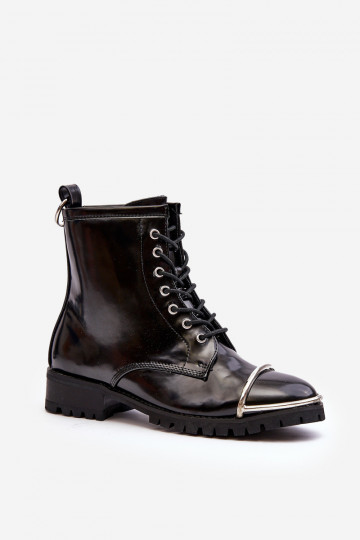 Botas de mujer Lu Boo botas negras con detalles en acero Jacksy