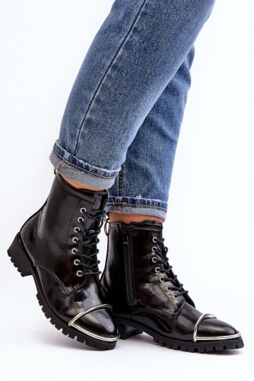 Botas de mujer Lu Boo botas negras con detalles en acero Jacksy 2
