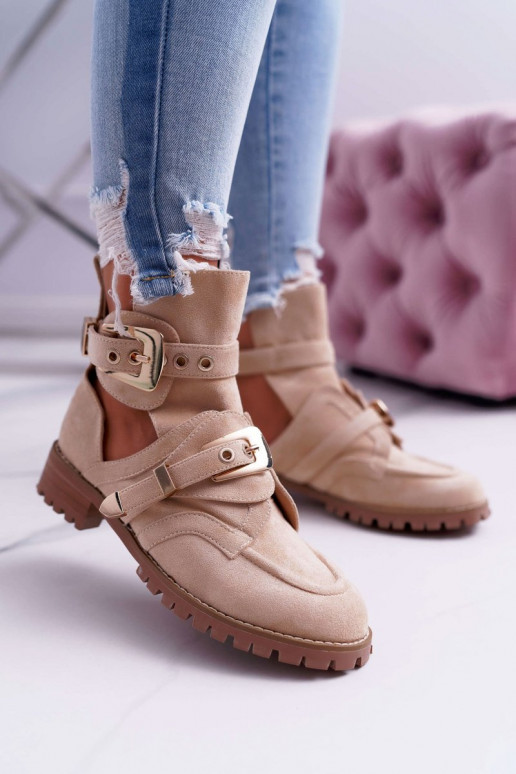 Botas Lu Boo Ante Niña Rock Beige Botas Lu Boo Ante Niña Rock Beige