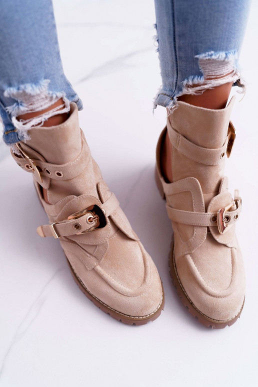 Botas Lu Boo Ante Niña Rock Beige Botas Lu Boo Ante Niña Rock Beige