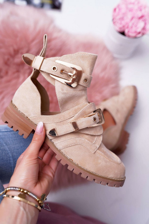 Botas Lu Boo Ante Niña Rock Beige Botas Lu Boo Ante Niña Rock Beige