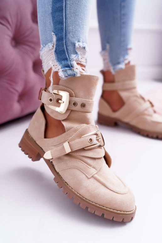 Botas Lu Boo Ante Niña Rock Beige Botas Lu Boo Ante Niña Rock Beige