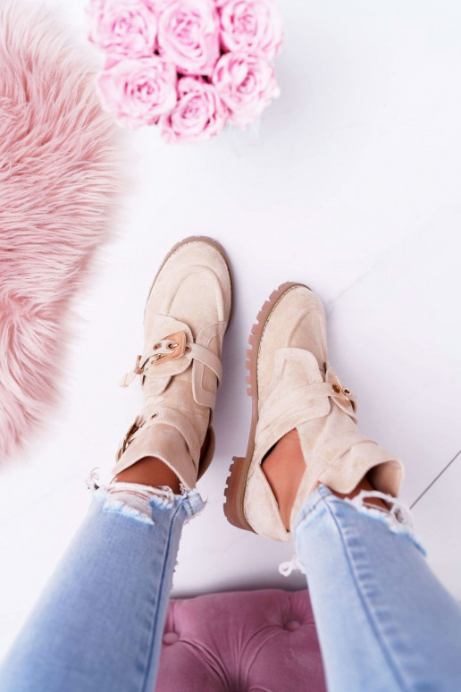 Botas Lu Boo Ante Niña Rock Beige Botas Lu Boo Ante Niña Rock Beige