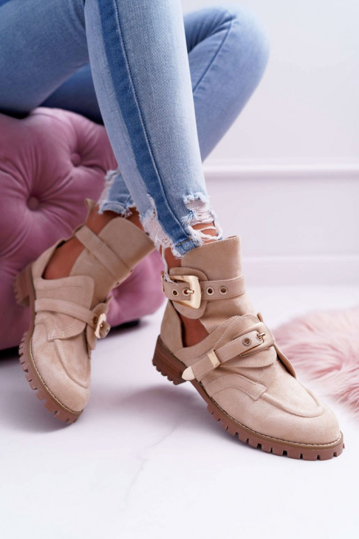 Botas Lu Boo Ante Niña Rock Beige Botas Lu Boo Ante Niña Rock Beige