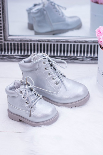 Botas plateadas calentadas para niños Dexter