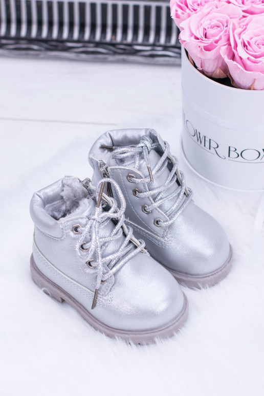 Botas plateadas calentadas para niños Dexter Botas plateadas calentadas para niños Dexter