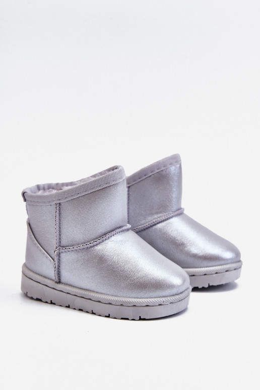 Cálidas botas de nieve para niños en color plateado Scooby
