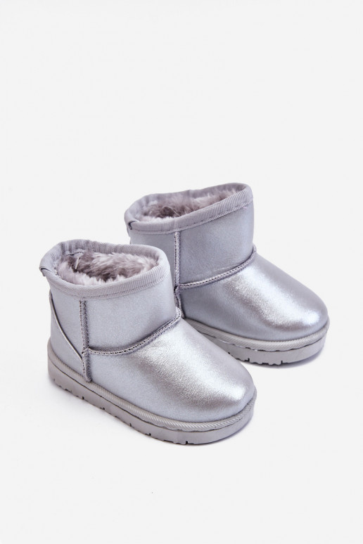 Cálidas botas de nieve para niños en color plateado Scooby