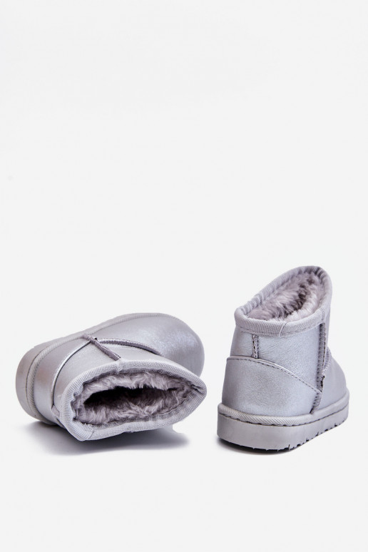 Cálidas botas de nieve para niños en color plateado Scooby