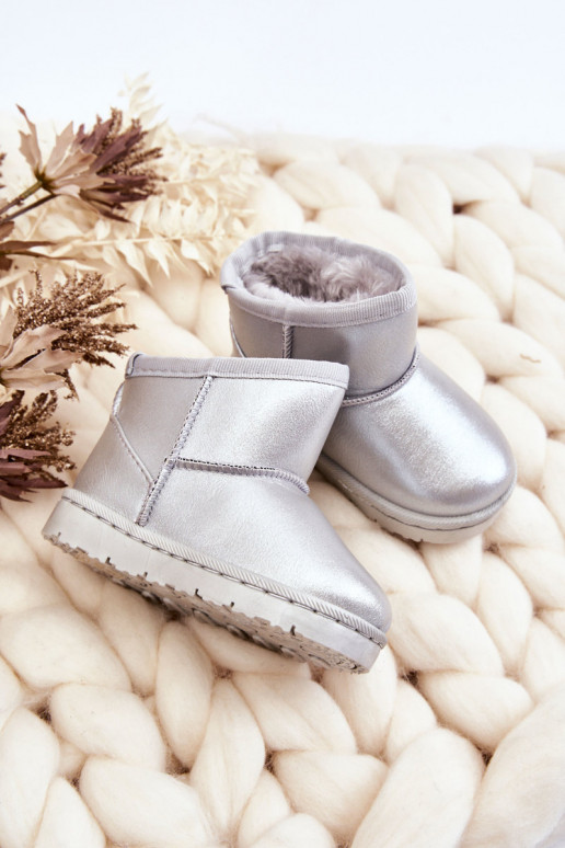 Cálidas botas de nieve para niños en color plateado Scooby