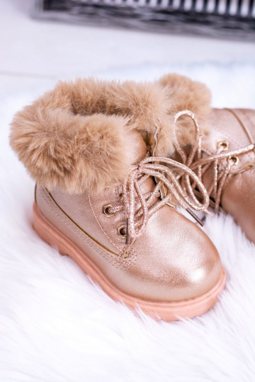 Botas infantiles calefactables color oro rosa Fobos 2