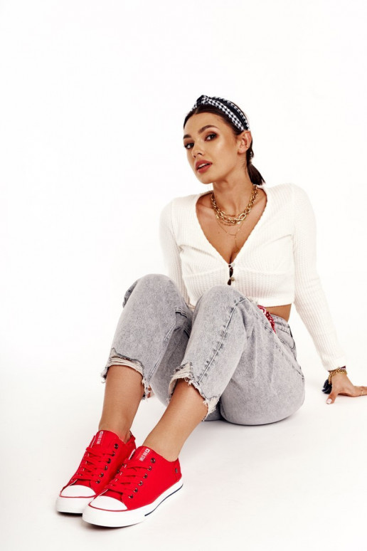 Zapato plano modelo clásico Big Star DD274339 color rojo Zapato plano modelo clásico Big Star DD274339 color rojo