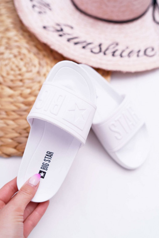 Pantuflas Infantiles Big Star color blanco DD374154 Pantuflas Infantiles Big Star color blanco DD374154